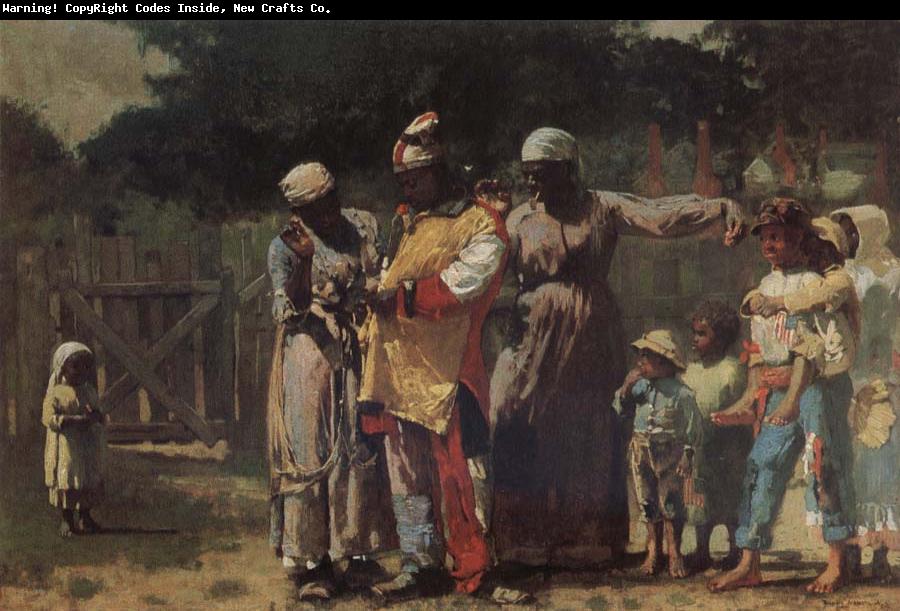 Winslow Homer Voorberei compete Oileverf for the carnival